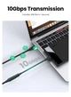 Кабель подовжувач UGREEN US353 Type-C to Type-C Gen2 5A Extension Cable 1m Black (UGR-10387) - зображення 3