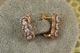 Сережки Xuping Jewelry Семафор із білими каменями 1,6 см золотисті - зображення 2