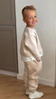 Детский комплект oversize (свитшот + штаны) для мальчика NaDity Just 110-116 бежевый - изображение 6