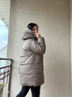 Куртка женская Lady Yep 9045 длинная бедра с капюшоном пальто 46 коричневая - изображение 3