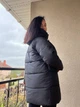 Куртка женская Lady Yep 9045 длинная бедра с капюшоном пальто 42 черная - изображение 3