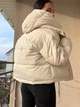 Куртка женская Lady Yep 9019-11 короткая двойная застежка с капюшоном 46 молочная - изображение 7