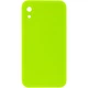 Чохол Silicone Case Square Full Camera Protective (AA) NOLOGO для Apple iPhone XR (6.1") Салатовий / Neon green - зображення 1