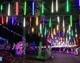 Электрическая новогодняя гирлянда метеоритный дождь трубки сосульки 50см цвет ламп микс - изображение 2