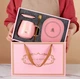 Подставка для подогрева чашек из керамики в подарочной упаковке розовая - изображение 3