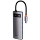 USB-хаб (концентратор) Baseus Metal Gleam Series 5-in-1 30Hz Version (Type-C to USB3.0*3, 4K HDMI, Type-C), WKWG020013 - изображение 1