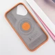 Протиударний чохол PC+Leather SGP with MagSafe для Apple iPhone 16 (6.1") Brown - зображення 3