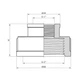 Муфта перехідна латунна LexLine 2" × 1" ВВ, нікельована, PN10 - зображення 2