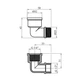 Кутник латунний перехідний LexLine 3/4" × 1/2" ВН, нікельований, PN10 - изображение 2