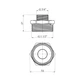 Ніпель перехідний латунний LexLine 1 1/2" × 3/4" НН (зовнішня різьба), PN10 - зображення 2