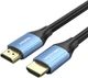 Кабель Vention HDMI M - M, 10.0 м, V2.0, 4K 60Гц, Aluminum Alloy Blue (ALHSL) - зображення 1