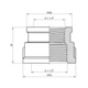 Муфта перехідна латунна LexLine 1 1/2" × 1 1/4" ВВ, нікельована, PN10 - зображення 2