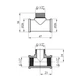 Трійник латунний LexLine 1/2" (В×Н×В), нікельований, PN10 - изображение 2