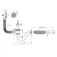 Сифон для ванни Agua BS02 1 1/2"х40/50 мм прямоточний, з переливом - изображение 2