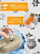 Паровая щетка массажер для животных котов и собак USB силиконовая массажная расческа с паром для вычесывания и уходом за шерстью фурминатор пуходерка UKC - изображение 5