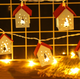 Светодиодная LED Гирлянда "Домики" 10 шт. Елечки | Желтый Свет 1.5 м - изображение 2