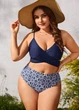 Купальник жіночий Tankini FS Lily Plus Size 0XL (50-52) Топ+плавки Синій (1379) - зображення 1