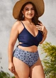 Купальник жіночий Tankini FS Lily Plus Size 0XL (50-52) Топ+плавки Синій (1379) - зображення 3
