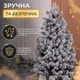 Искусственная елка (3,00 м) Говерла литая заснеженная складная стойка елка долговечная с металлической подставкой Белый - изображение 6