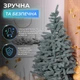 Искусственная новогодняя елка литая Косовская V8 1.10 м из полиэтилена складная стойкая елка долговечная с металлической подставкой Голубой - изображение 6