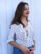 Топ-накидка укороченная в горошек Boohoo Белая (DC 10268 M/44) - изображение 3
