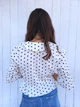Топ-накидка укороченная в горошек Boohoo Белая (DC 10268 M/44) - изображение 7