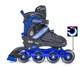 Раздвижные детские роликовые коньки 27-31 Caroman Sport с подсветкой переднего колеса Blue - изображение 6
