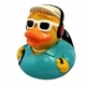 Стильная тематическая резиновая уточка FunnyDucks "DJ" L1892 - изображение 1