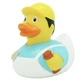Стильная тематическая резиновая уточка FunnyDucks "Строитель" L1941 - изображение 1
