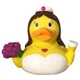 Стильная тематическая резиновая уточка FunnyDucks "Невеста" L1968 - изображение 1