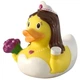 Стильная тематическая резиновая уточка FunnyDucks "Невеста" L1968 - изображение 2