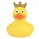 Стильна тематична гумова качечка FunnyDucks "Жовта в короні (Качиний Король)" L1925 - зображення 5