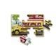Дерев'яний пазл 4 в 1 Melissa&Doug Машинки 12х4 елементів 15х20 см MD3794 - зображення 6