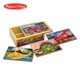 Деревянный пазл 4 в 1 Melissa&Doug "Динозавры" 12х4 элементов 15х20 см MD3791 - изображение 5