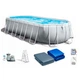 Каркасный бассейн семейный Intex 26798 610х305х122 см с лестницей и подстилкой на 18202 л Серый - изображение 1