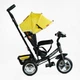Детский трехколесный велосипед Best Trike интерактивный EVA колеса желтый с черной базой 6588 / 69-584 - изображение 2