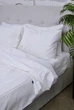 Комплект постельного белья Delight Двуспальный 175х210 см Luxury White Страйп-сатин (Stripe_satin_White_2) - изображение 1