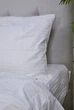 Комплект постельного белья Delight Двуспальный 175х210 см Luxury White Страйп-сатин (Stripe_satin_White_2) - изображение 4