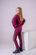 Джинсы джоггеры утепленные для девочки SmileTime 128 см бордовые (OK32-01-2) - изображение 2