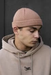 Шапка Бини Стаф Мужская Брендовая Бежевая Однотонная Staff Beige Универсальный (310114) - изображение 1