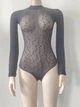 Капроновий жіночий боді з леопардовим принтом Sexy One Size чорний (5-208) - изображение 6