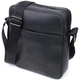 Мужская сумка через плечо из матовой натуральной кожи Shvigel Bag 22848 Черная - изображение 1