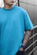 Футболка Staff blue turquoise oversize XS - зображення 3
