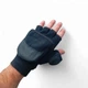 Перчатки-варежки мужские флисовые чёрные 9125_10_Black - изображение 6