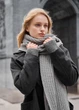 Женский Шарф Стаф Серый Длинный Вязаный Зимний Однотонный Базовый Staff So Light Gray Универсальный (313410) - изображение 4