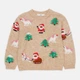 Джемпер для девочки бежевый Новогодний H&M 92см (400098888) - изображение 1