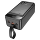Внешний аккумулятор (павербанк) Hoco J123C Element 60000mAh 22.5W Black - изображение 3