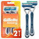 Верстат без змінного леза Gillette Sensor 5 Mens 5 Blade Razors (2 pack) NEW - зображення 1