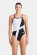 Купальник жіночий Arena DIAMOND SWIMSUIT LIGHTDROP BAC 007757-510-44 174см Чорно-білий - зображення 1