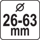 Набор Коронок по Дереву Ø 26, 32, 38, 45, 50, 56, 63 мм 7 шт VOREL (28680) - изображение 2